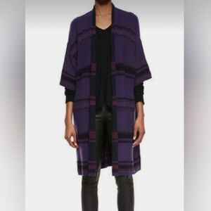 Vince wool/cashmere open front longline cardigan Sz XS/S